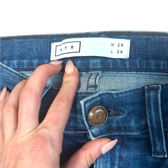 AYR The Chiller Sunrise Wash Skinny Jeans Medium Wash W29 L26 Crop - Picture 6 of 13